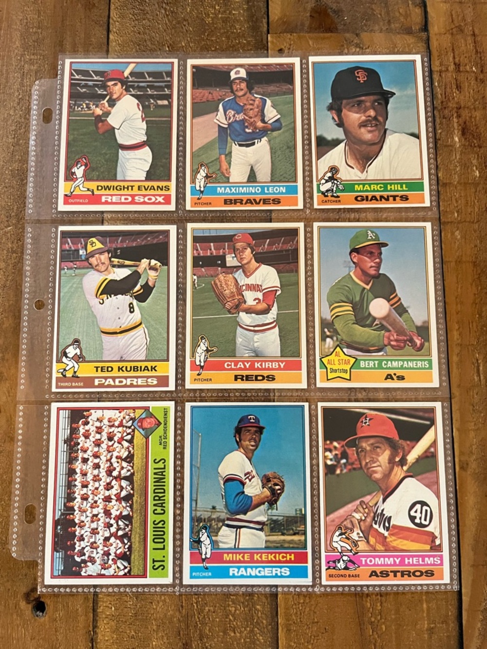 Topps Vintage 1976 Baseball Card Set of 9